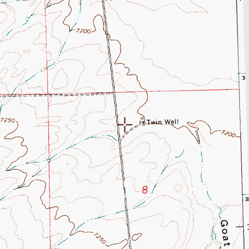 Topographic Map of Twin WLL B Water Well, NM