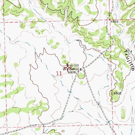 Topographic Map of Trujillo Water Well, NM