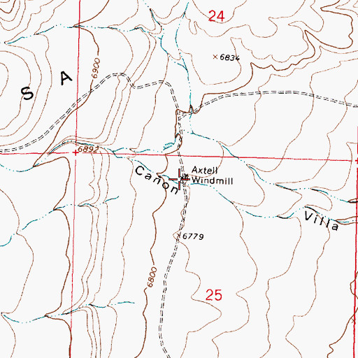 Topographic Map of Axtell Water Well, NM