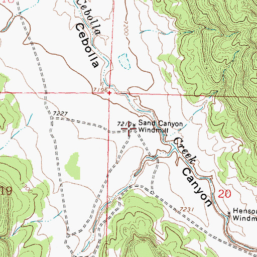 Topographic Map of Sand Canyon Water Well, NM