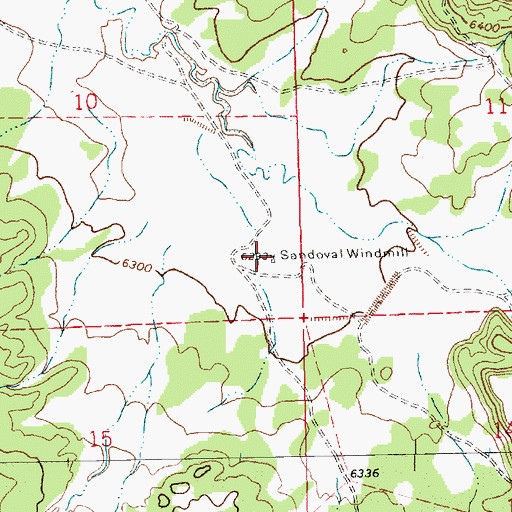 Topographic Map of Sandoval Water Well, NM