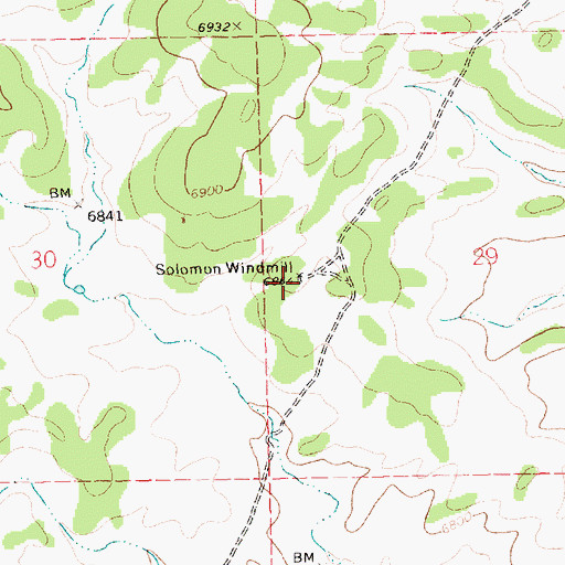 Topographic Map of Solomon Water Well, NM