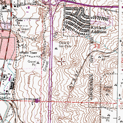 Topographic Map of Yale-MW5 Water Well, NM