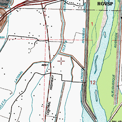 Topographic Map of Test Hole 3 Water Well, NM