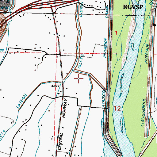 Topographic Map of Test Hole 2 Water Well, NM
