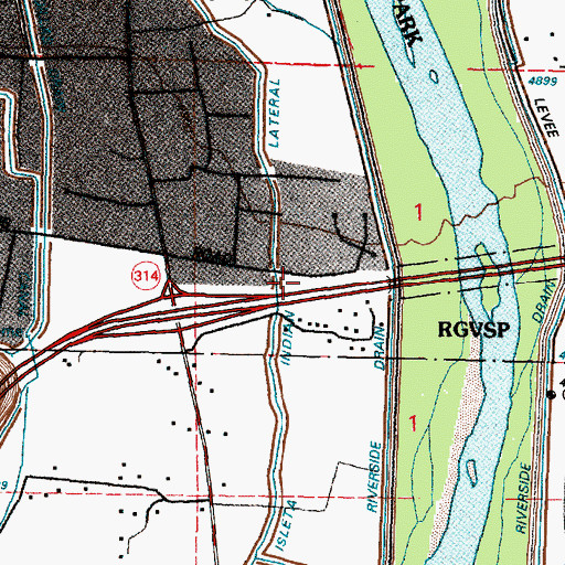Topographic Map of Test Hole 1 water Well, NM