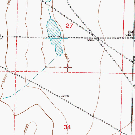 Topographic Map of SAF 1 Water Well, NM