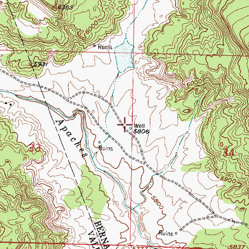 Topographic Map of RWP12 Water Well, NM