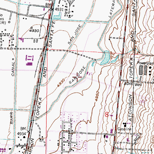 Topographic Map of Rio Bravo 4 - Deep Water Well, NM