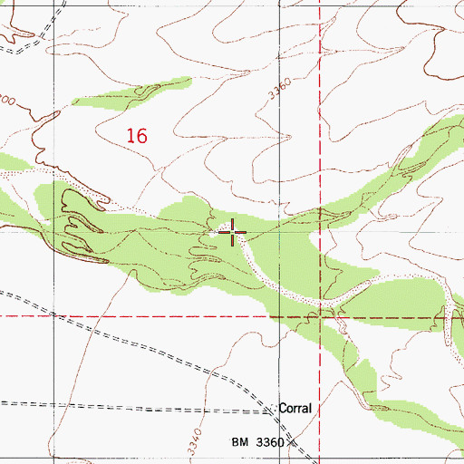 Topographic Map of Papago Wash, AZ