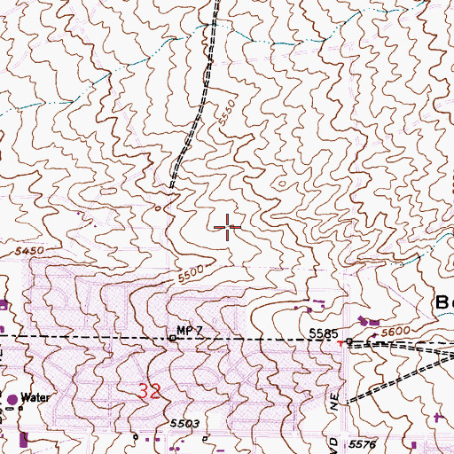 Topographic Map of Ponderosa 3 Water Well, NM