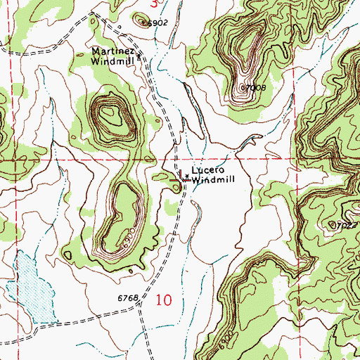Topographic Map of Lucero Water Well, NM