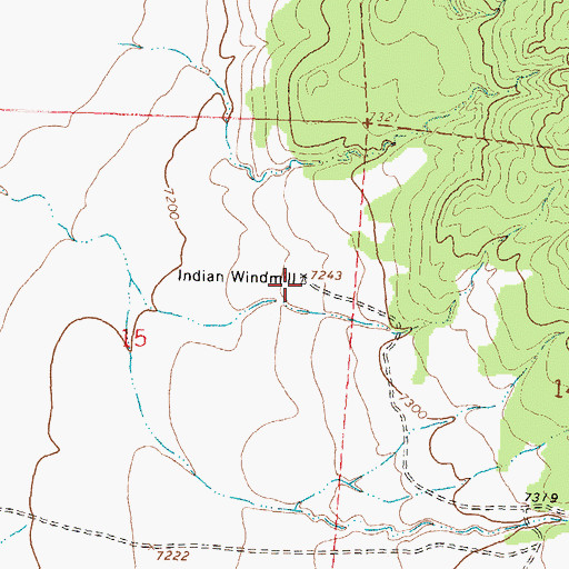 Topographic Map of Indian Windmill Water Well, NM