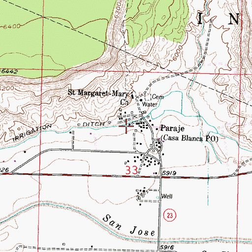 Topographic Map of Irrigation W 510 Water Well, NM