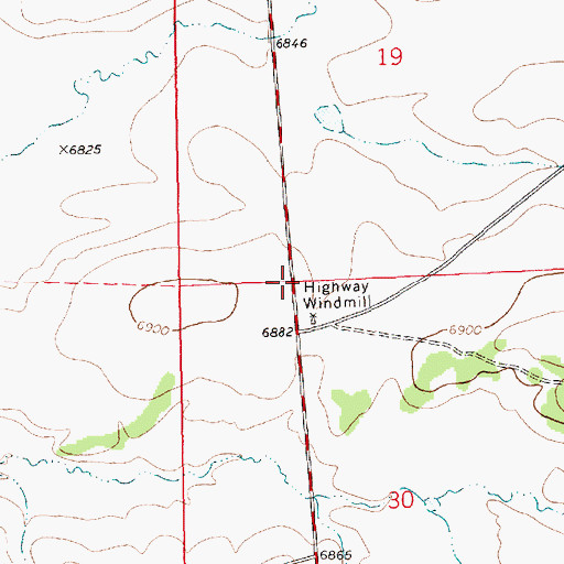 Topographic Map of Highway Water Well, NM