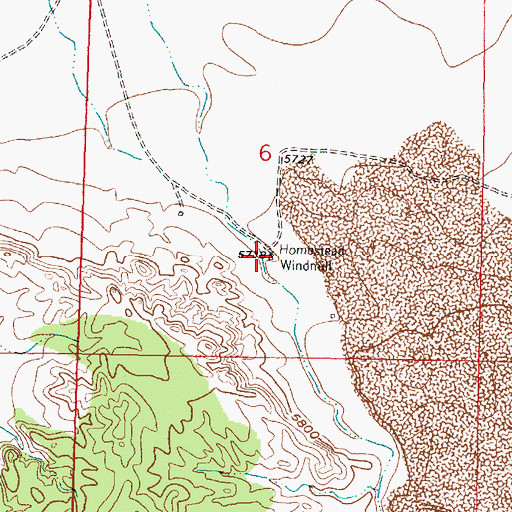 Topographic Map of Homestead Water Well, NM