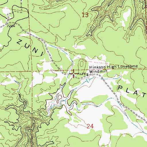 Topographic Map of Hinkson Hi Water Well, NM