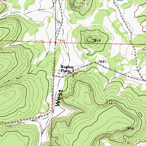 Topographic Map of Hughes Pl Water Well, NM