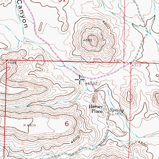 Topographic Map of Hersey Place Water Well, NM