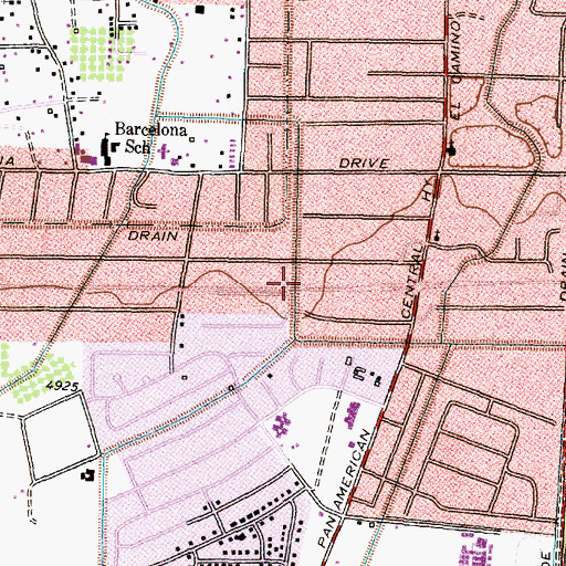 Topographic Map of Rio Bravo 1 - Shallow Water Well, NM