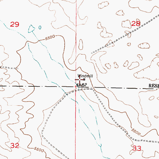 Topographic Map of RWP7 Water Well, NM