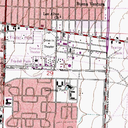 Topographic Map of Ridgecrest 1 Water Well, NM
