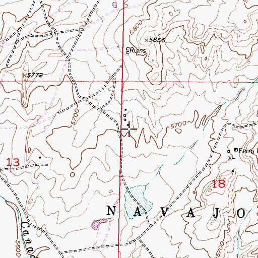 Topographic Map of RT-7 Water Well, NM