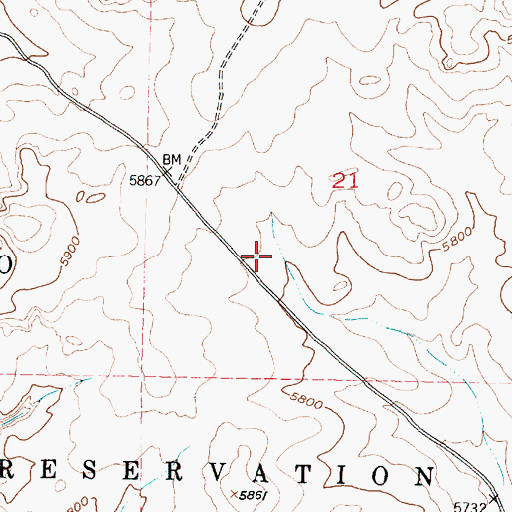 Topographic Map of RWP13 Water Well, NM