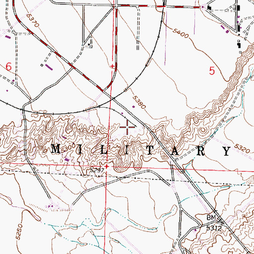 Topographic Map of Sandia 8 Water Well, NM