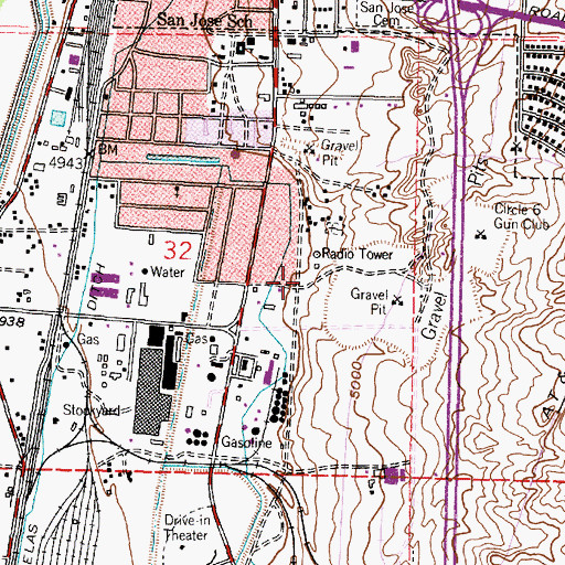 Topographic Map of San Jose 3 OBS Water Well, NM