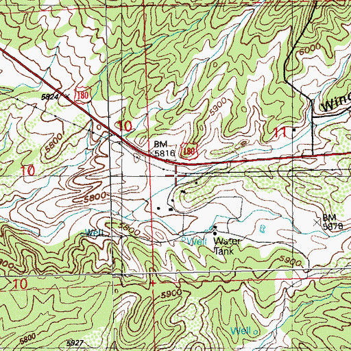 Topographic Map of Franks RNC Water Well, NM