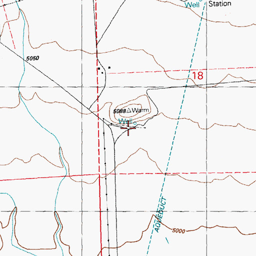 Topographic Map of G 854 Water Well, NM