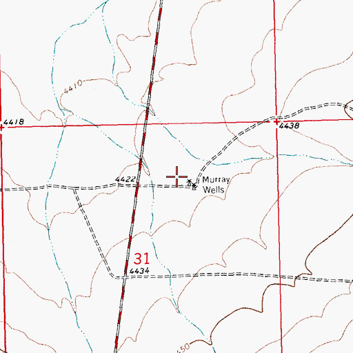 Topographic Map of Murray Water Wells, NM