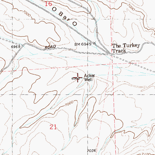 Topographic Map of Acker Water Well, NM