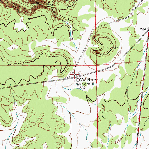Topographic Map of ECW 7 Water Well, NM