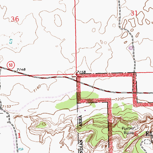 Topographic Map of El Morro Water Well, NM