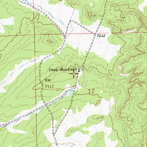 Topographic Map of Deep Windmill Water Well, NM