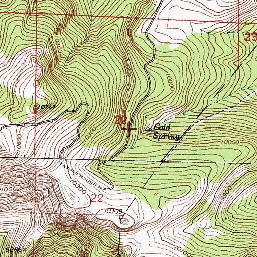Topographic Map of Cold Spring Water Well, NM