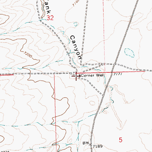 Topographic Map of Corner Water Well, NM