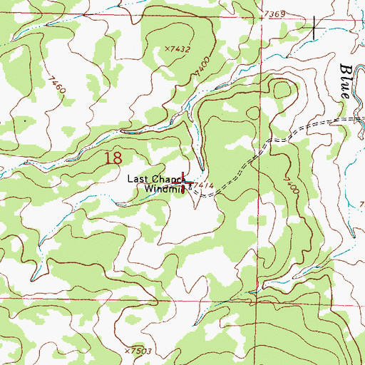 Topographic Map of Chance Water Well, NM