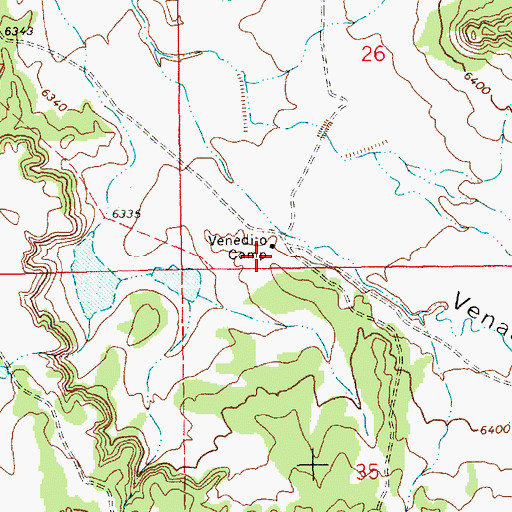 Topographic Map of Camp Windmill Water Well, NM