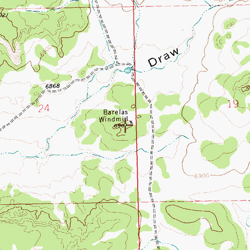 Topographic Map of Barelas Water Well, NM