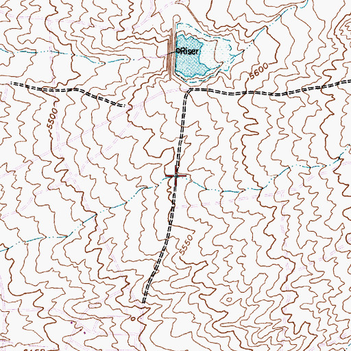 Topographic Map of Ponderosa 6 Water Well, NM