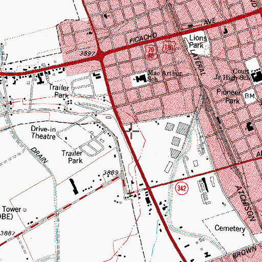 Topographic Map of Frsttn 45 Water Well, NM