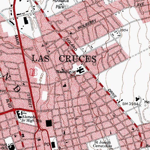 Topographic Map of City Number 10 Water Well, NM