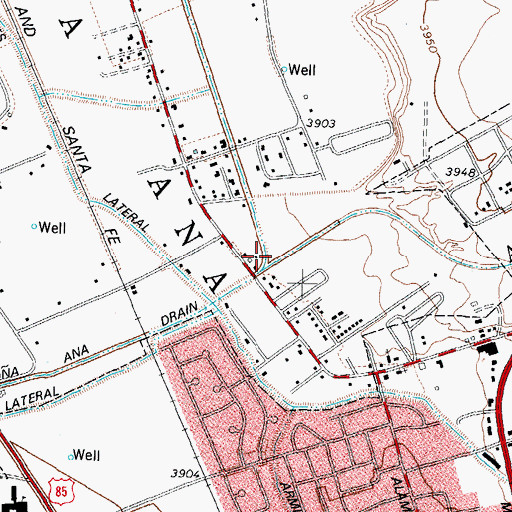 Topographic Map of United States Bureau of Reclamation 44 Water Well, NM
