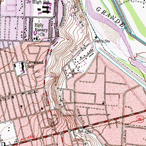 Topographic Map of 10020 Water Well, NM