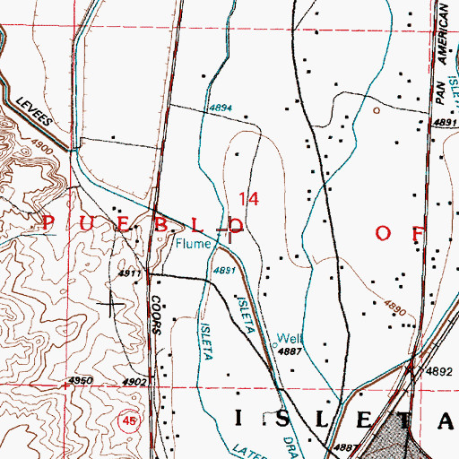 Topographic Map of Test Hole 6-77 Water Well, NM