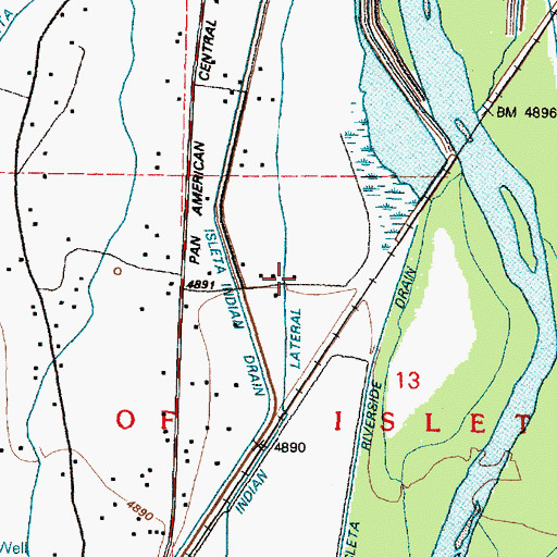 Topographic Map of Test Hole 8-77 Water Well, NM