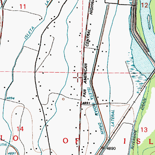Topographic Map of Test Hole 7-77 Water Well, NM